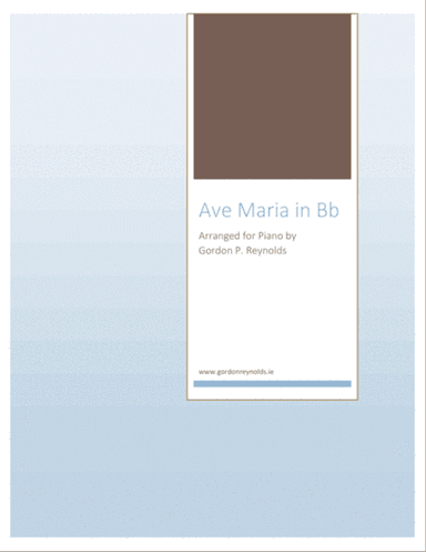 Ave Maria for Piano in Bb