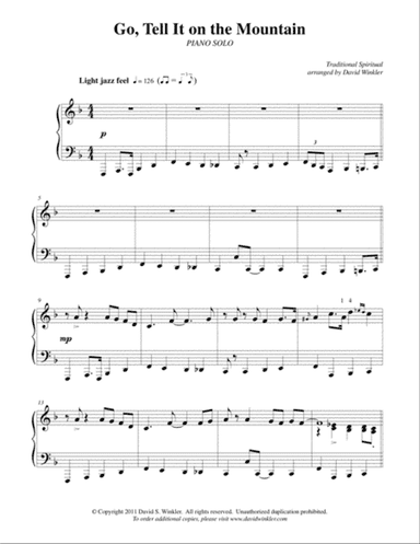 Go, Tell It on the Mountain (Jazz Piano)