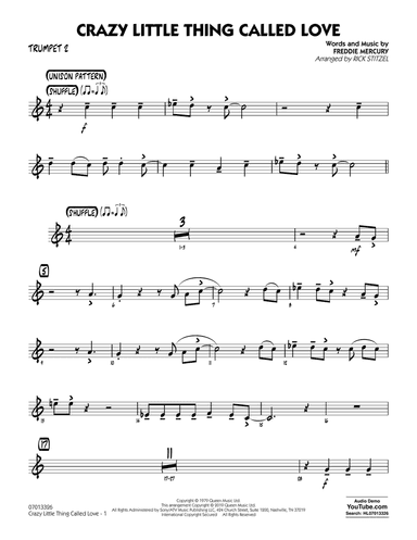 Crazy Little Thing Called Love (arr. Rick Stitzel) - Trumpet 2
