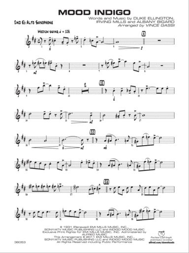 Mood Indigo: 2nd E-flat Alto Saxophone