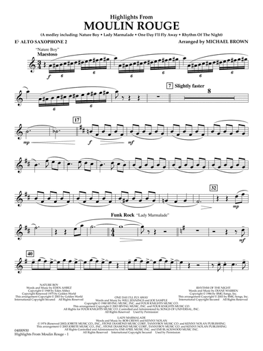 Highlights from Moulin Rouge - Eb Alto Saxophone 2