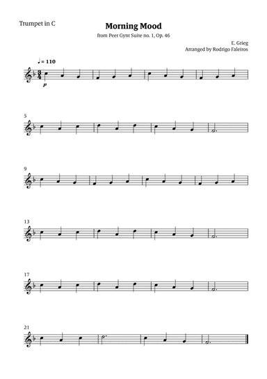 Morning Mood (solo trumpet in C - level 1)
