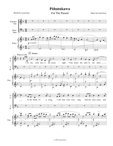 Pōhutukawa (SATB Carol Version)