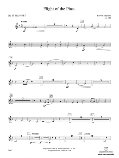 Flight of the Piasa: 3rd B-flat Trumpet
