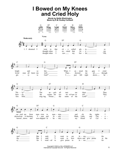 I Bowed On My Knees And Cried Holy