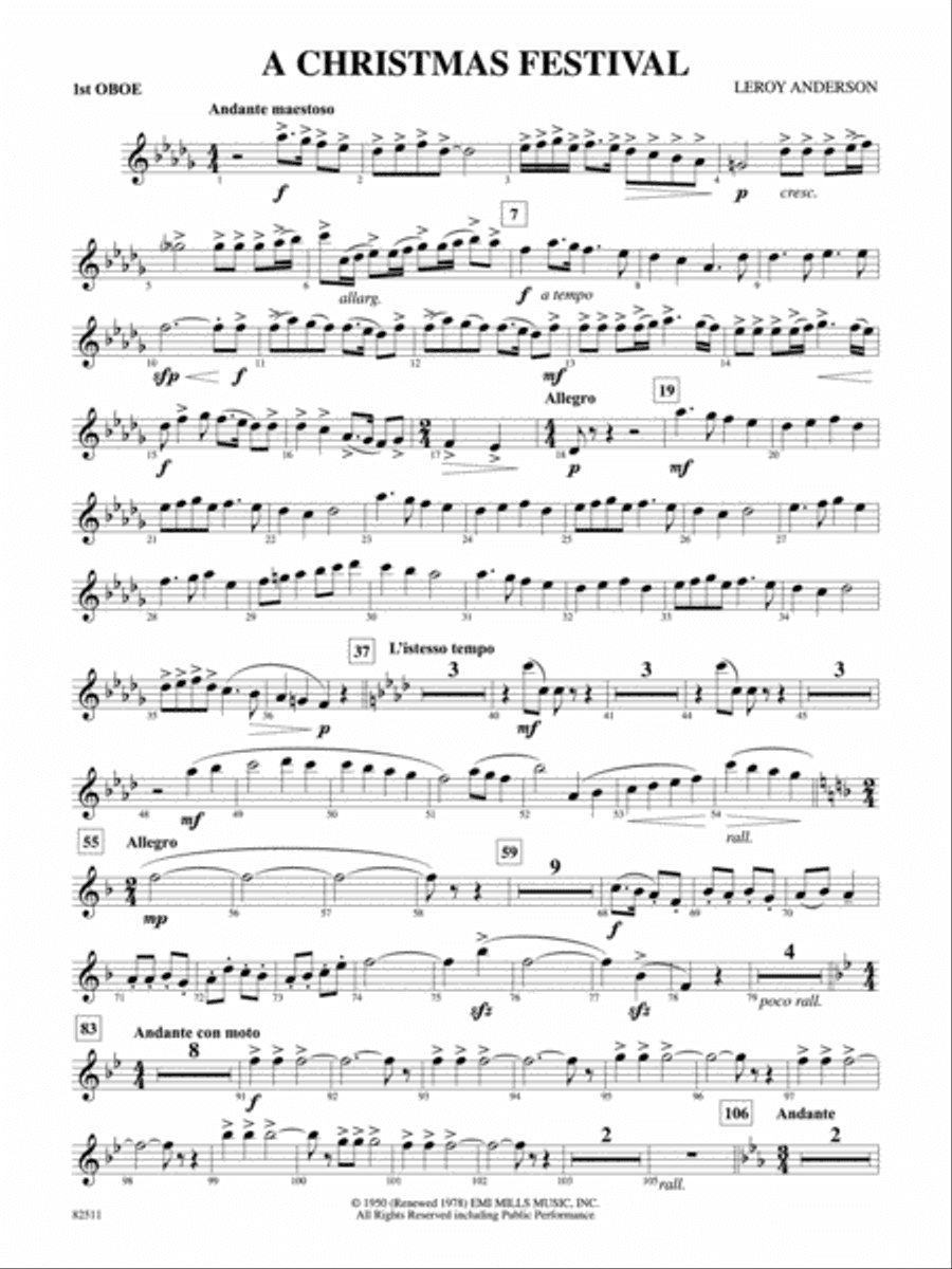 A Christmas Festival: Oboe