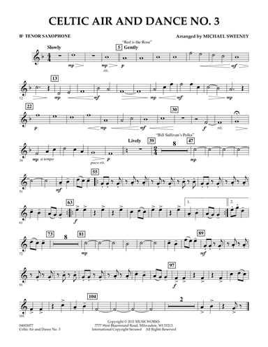 Celtic Air & Dance No. 3 - Bb Tenor Saxophone