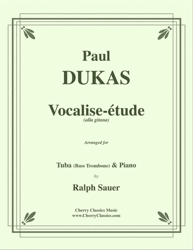 Vocalise-etude for Trombone and Piano