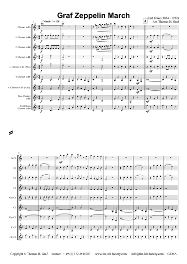 Graf Zeppelin Marsch - The Conqueror - Clarinet Quintet - Eb