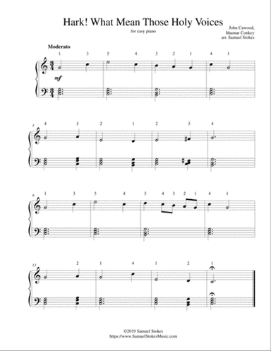 Hark! What Mean Those Holy Voices - for easy piano