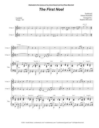 The First Noel (Duet for C-Instruments)
