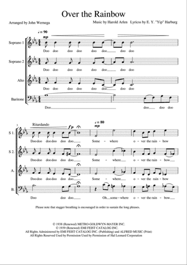 Over The Rainbow (from The Wizard Of Oz)