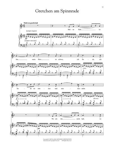 Gretchen At The Spinning Wheel (Gretchen Am Spinnrade) (arr. Richard Walters)