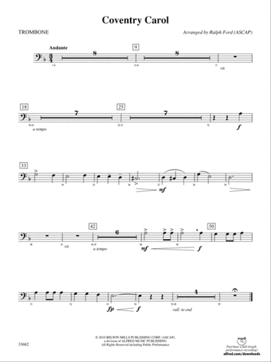 Coventry Carol: 1st Trombone
