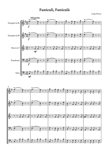 Funiculì, Funiculà - Brass Quintet