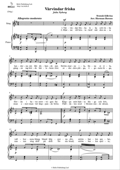 Varvindar friska (Original key. E minor)