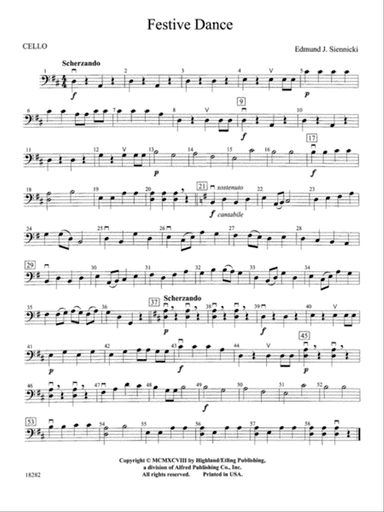 Festive Dance: Cello