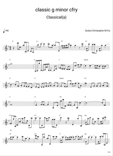 Classical g minor cfry