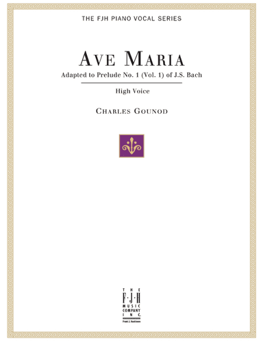 Ave Maria, For High Voice and Piano