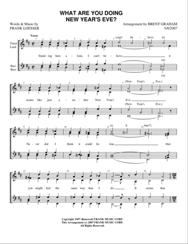 What Are You Doing New Year's Eve?