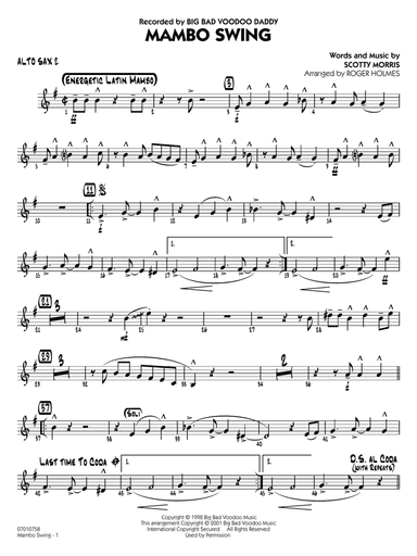 Mambo Swing (arr. Roger Holmes) - Alto Sax 2