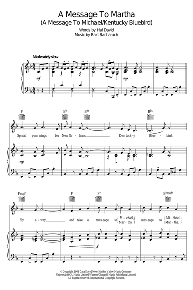 A Message to Martha (A Message To Michael/Kentucky Bluebird)