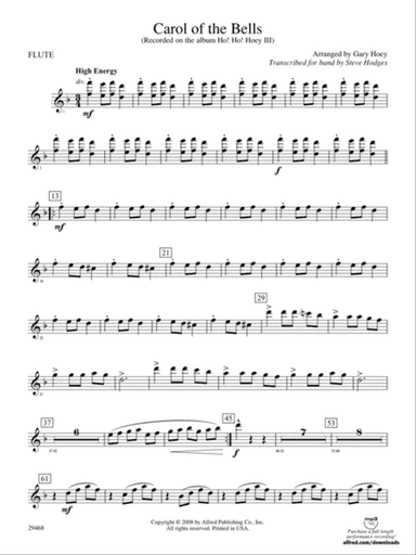 Carol of the Bells: Flute