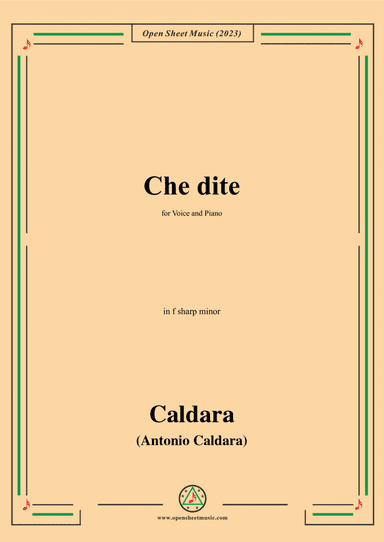 Caldara-Che dite,in f sharp minor