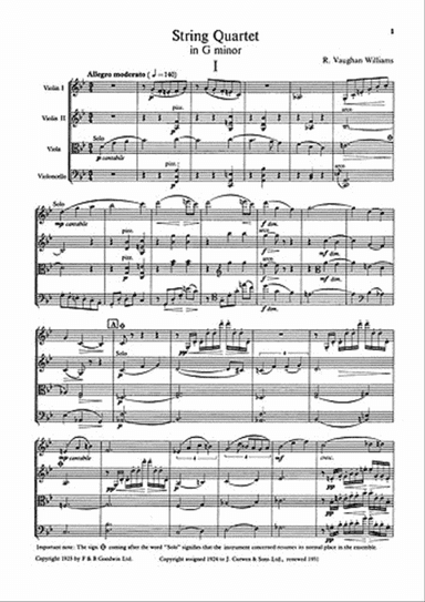 String Quartet In G Minor