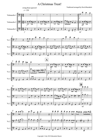 A Christmas Treat! for Cello Trio