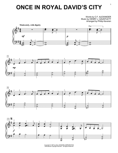 Once In Royal David's City (arr. Phillip Keveren)