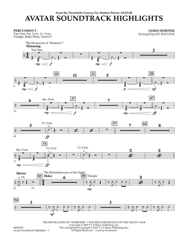 Avatar Soundtrack Highlights - Percussion 2