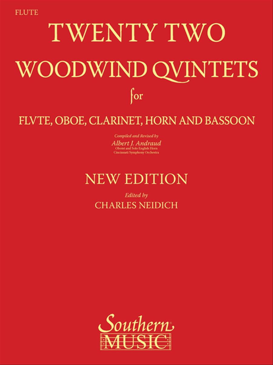 22 Woodwind Quintets – New Edition