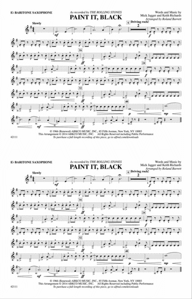 Paint It, Black: E-flat Baritone Saxophone