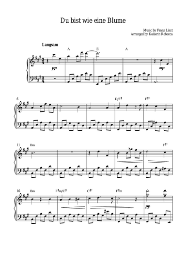 Du bist wie eine Blume