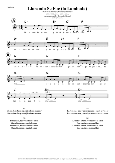 Llorando Se Fue (la Lambada)
