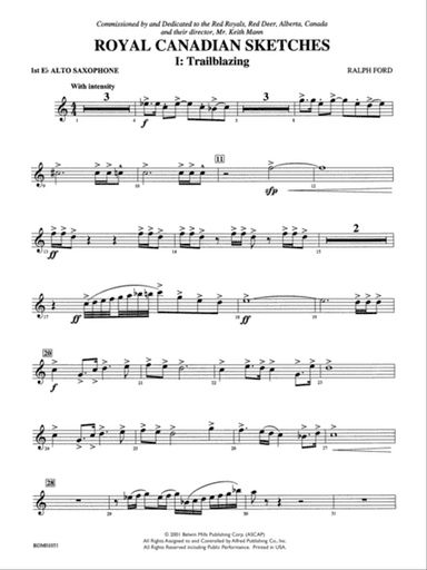 Royal Canadian Sketches: E-flat Alto Saxophone