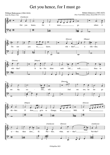 Get you hence, for I must go