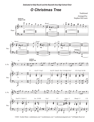 O Christmas Tree (Alto Saxophone and Piano)