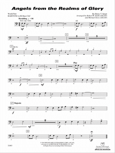 Angels from the Realms of Glory: (wp) B-flat Baritone B.C.