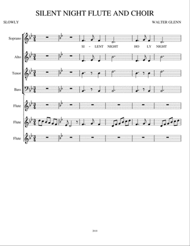 SILENT NIGHT FLUTE AND CHOIR