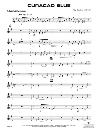 Curacao Blue: E-flat Baritone Saxophone