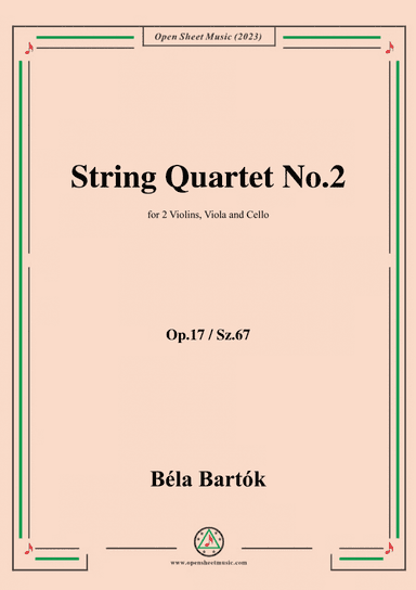 Bartók-String Quartet No.2,Op.17
