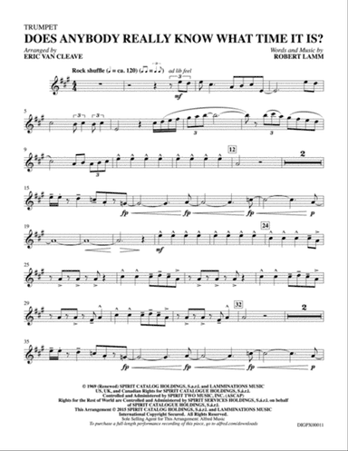 Does Anybody Really Know What Time It Is?: Trumpet