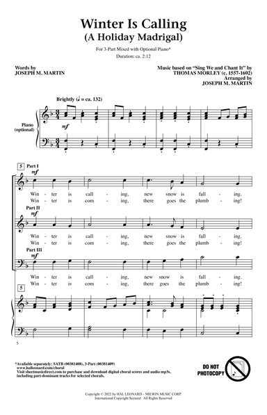 Winter Is Calling (A Holiday Madrigal)