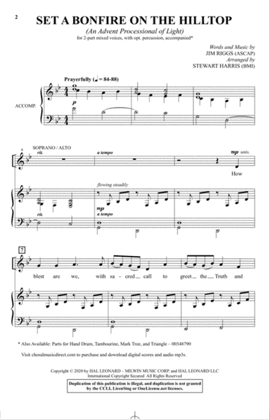 Set A Bonfire On The Hilltop (An Advent Processional Of Light) (arr. Stewart Harris)
