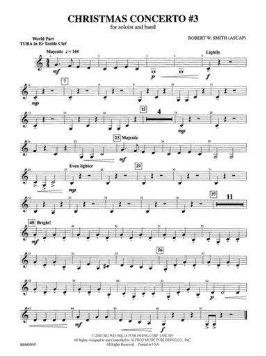 Christmas Concerto #3 (for Soloist and Band): (wp) E-flat Tuba T.C.