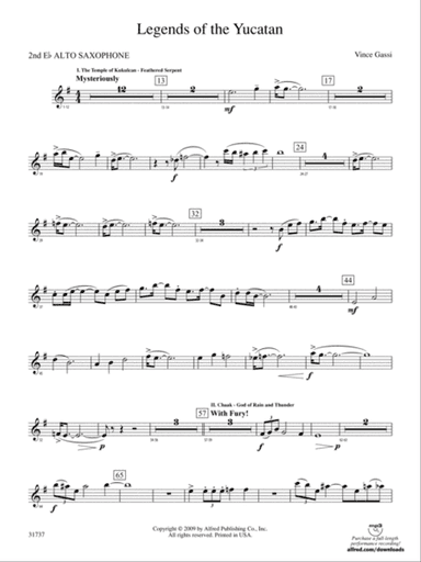 Legends of the Yucatan: 2nd E-flat Alto Saxophone