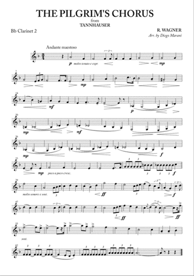 The Pilgrim's Chorus for Clarinet Quartet
