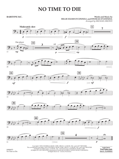 No Time to Die (from No Time To Die) (arr. Michael Brown) - Baritone B.C.